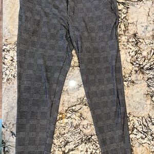 YoungLA Gray Dress Pants with Subtle Checkered Pattern